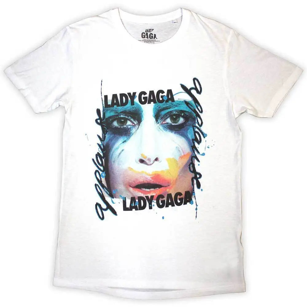 Lady Gaga Artpop Facepaint T-Shirt White New