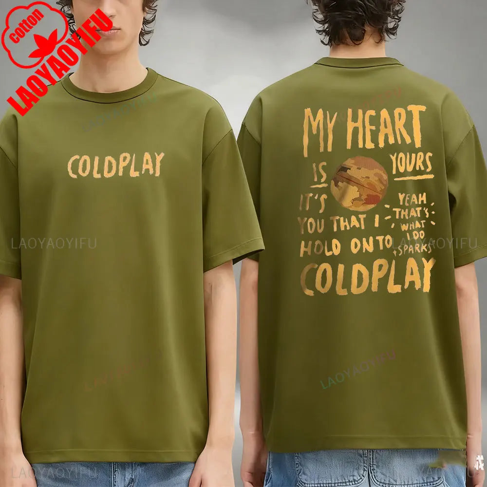 A Sky Full of Dreams Shirt Coldplay Band Tee Colorful Fan Merch Lyrics Graphic Tee Viva La Vida Gift for Music Lovers Cotton Tee