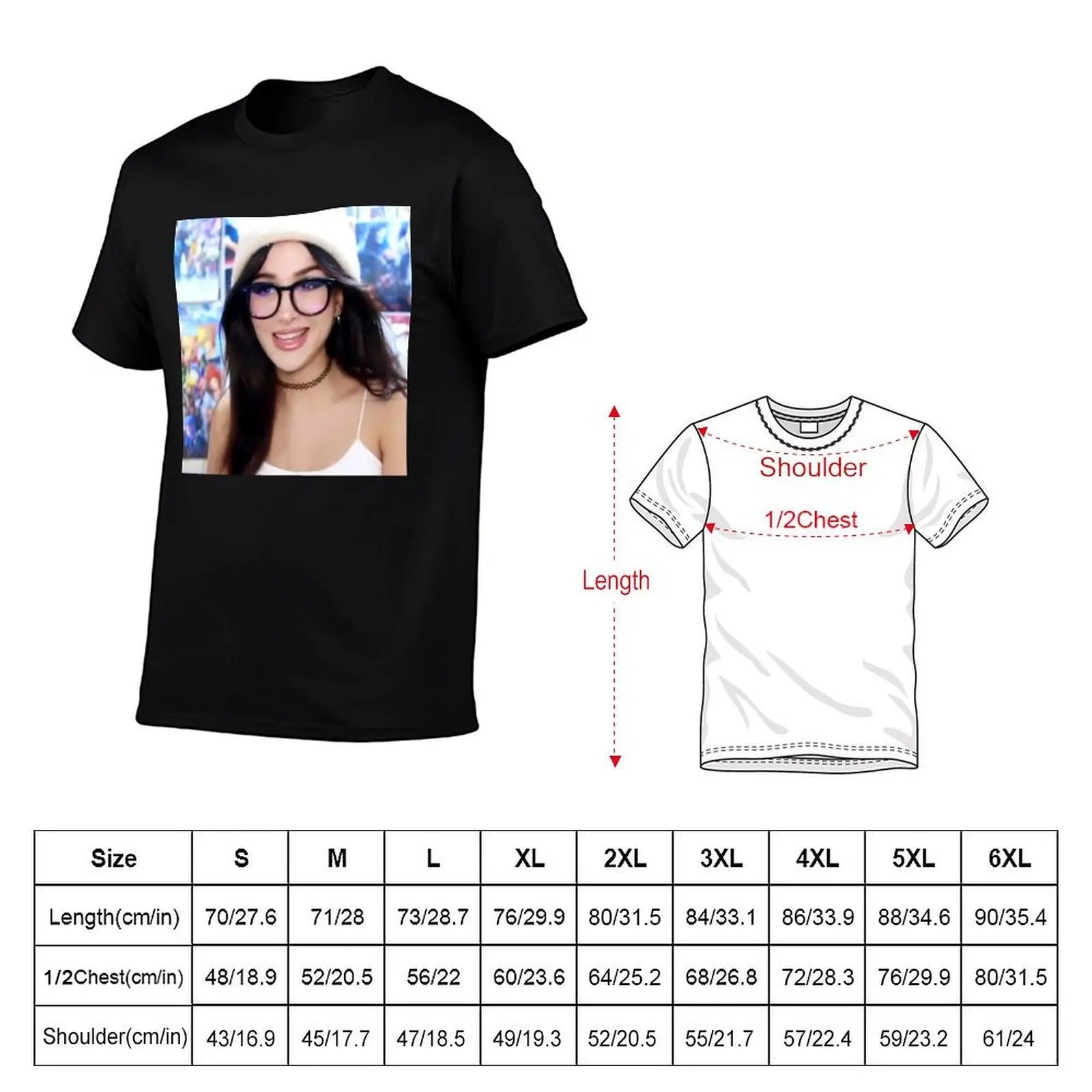 Sssniperwolf fan T-Shirt mens graphic t shirts cotton t shirt pack T-Shirt